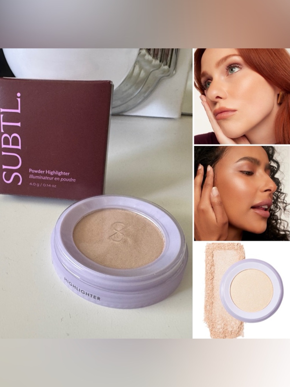 Subtl Stacks Powder Highlighter in Champagne